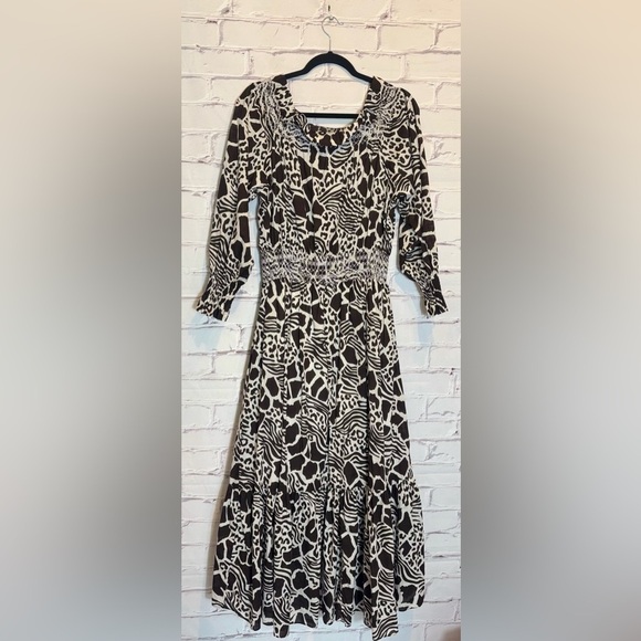 Adam Lippes x RTR Smocked Off the Shoulder Dress Size 8 - Picture 8 of 10